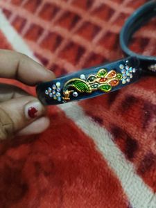 Handcrafted Peacock Bangles (Set of 3)