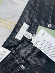 Coated Straight High Jeans