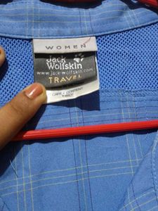 A Blue Double Button Top Shirt
