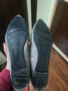 Sparkly Silver Flats