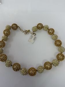 Vintage Gold &amp; Pearl Bead Necklace
