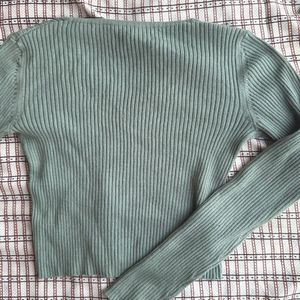 Ribbed V-Neck Top