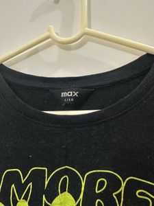 Black Casual T-shirt, Bust- 34