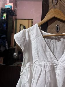 White V-Neck Top