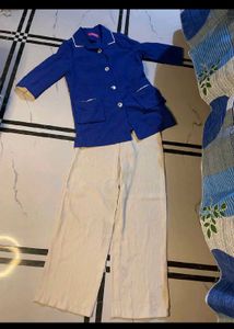 Kids Blue Blazer &amp; Pant Set