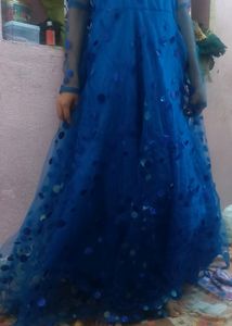Blue Colour Long Frock