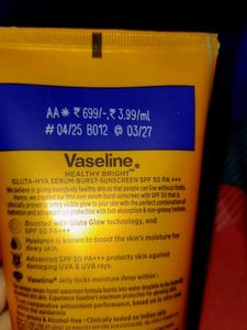 Vaseline SPF 50 Sunscreen