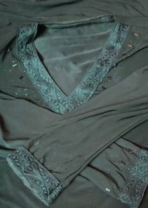 Elegant Black Embellished Abaya