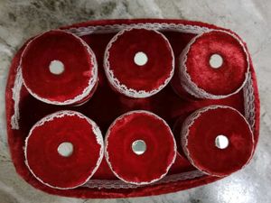 Red Velvet Trinket Set