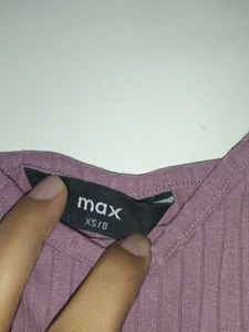 Mauve Square Neck Top -