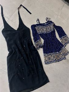 Black Vintage Dress With Beach Dres