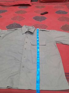 Gray Long Sleeve Button-Up Shirt