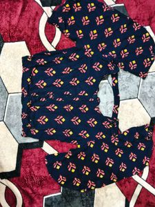 Stylish Printed butterfly sleeves Top