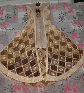 Beautiful Brown Gown With Dupatta