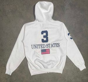 Polo Ralph Lauren White Zip Hoodie