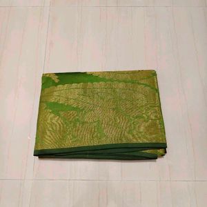 Green &amp; Gold Saree