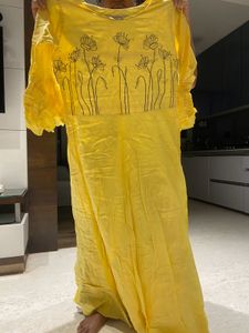 butter yellow indian dress