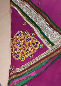 Purple Embellished Saree