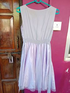 Sleeveless Lavender Net Dress