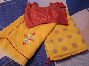 Pure Cotton Saree( Completely NEW) With  Blouse