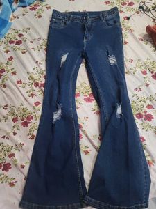 Blue Bootcut Jeans