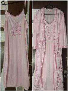 Embroidred 2 Pcs Night Dress