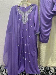 Elegant Purple Salwar Kameez Suit