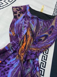 Peacock Print Mini Dress