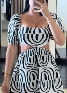 Zara Chic Patterned Mini Dress