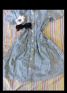 UNIQLO Blue Striped Dress