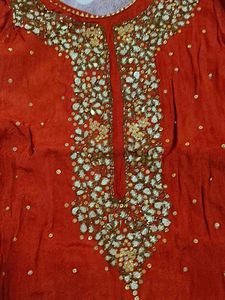 Rust Orange kurta Set