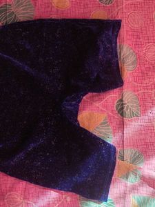 Blue Velvet Leggings for baby girl