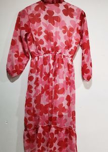 Floral Red Dress/korean