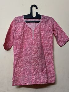 Pink Printed Kurta