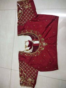 🤎maroon maggam blouse