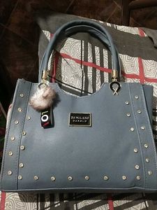Stylish Blue "DA MILANO" Satchel