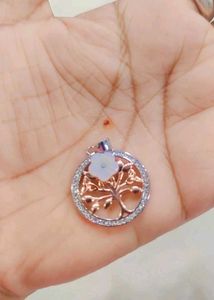 925 Rose Gold Pendant With Hallmark