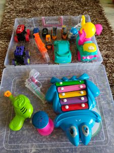 Combo Of Cars, Xylophone Etc