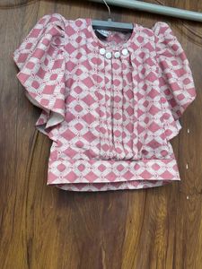 Stylish Pink Patterned Top
