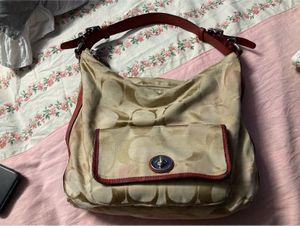 Coach Hobo Khaki And Corral Handbag 👜