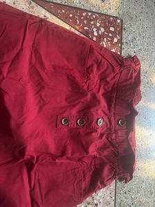 Chic Maroon A-Line Skirt