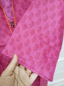 New Pink Printed Kurta XL