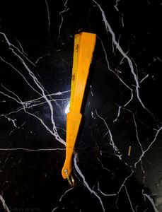 Vintage Yellow Hand Fan