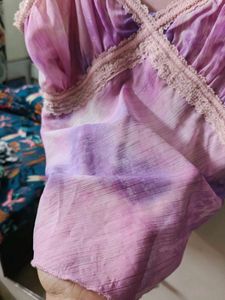 Y2k Lace Trim Chatpata Top