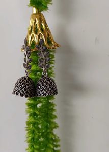 Silver Jhumka Earrings