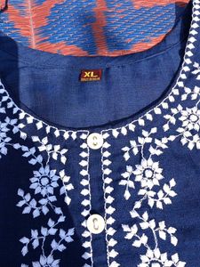 Elegant Blue Embroidered Kurta