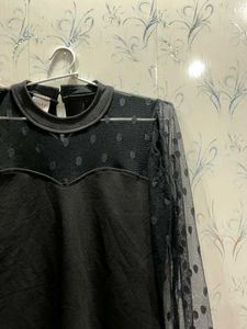 Polka Dot Mesh Top