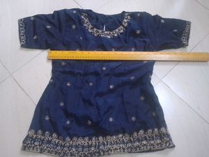 Blue Embroidered lehenga