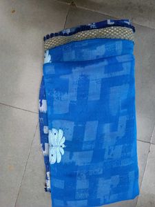 Elegant Blue Floral Saree