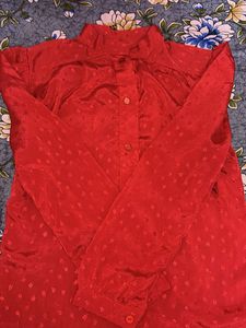 Red Vintage Style Top